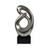 Matte Abstract Sculpture Large Silver